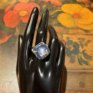 Elegant Blue .925 Silver Women's Ring